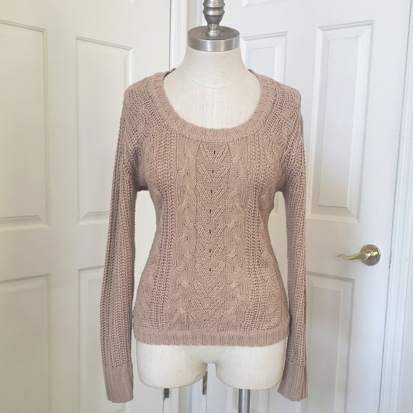 🔴 MOSSIMO Chunky Knit Tan Sweater - Picture 1 of 8